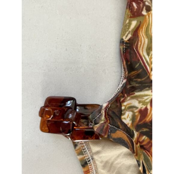 Victoria's Secret 10C One Piece Swimsuit Monokini X Back Print Swimwear 10C - Picture 6 of 13